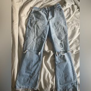 NWT ABERCROMBIE CURVE LOVE ANKLE STRAIGHT JEANS - ULTRA HIGH RISE